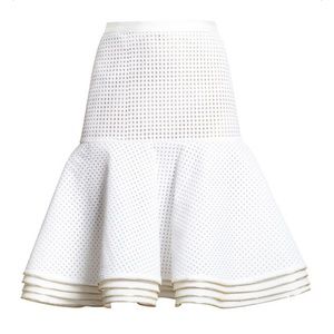 Herve Leger White Skirt